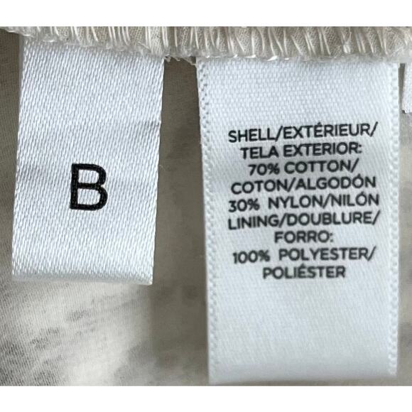 LOFT BY ANN TAYLOR CAP SLV, ROUND NECK, LINED, LACE BLOUSE, WOMENS, M, IVORY - Picture 11 of 12